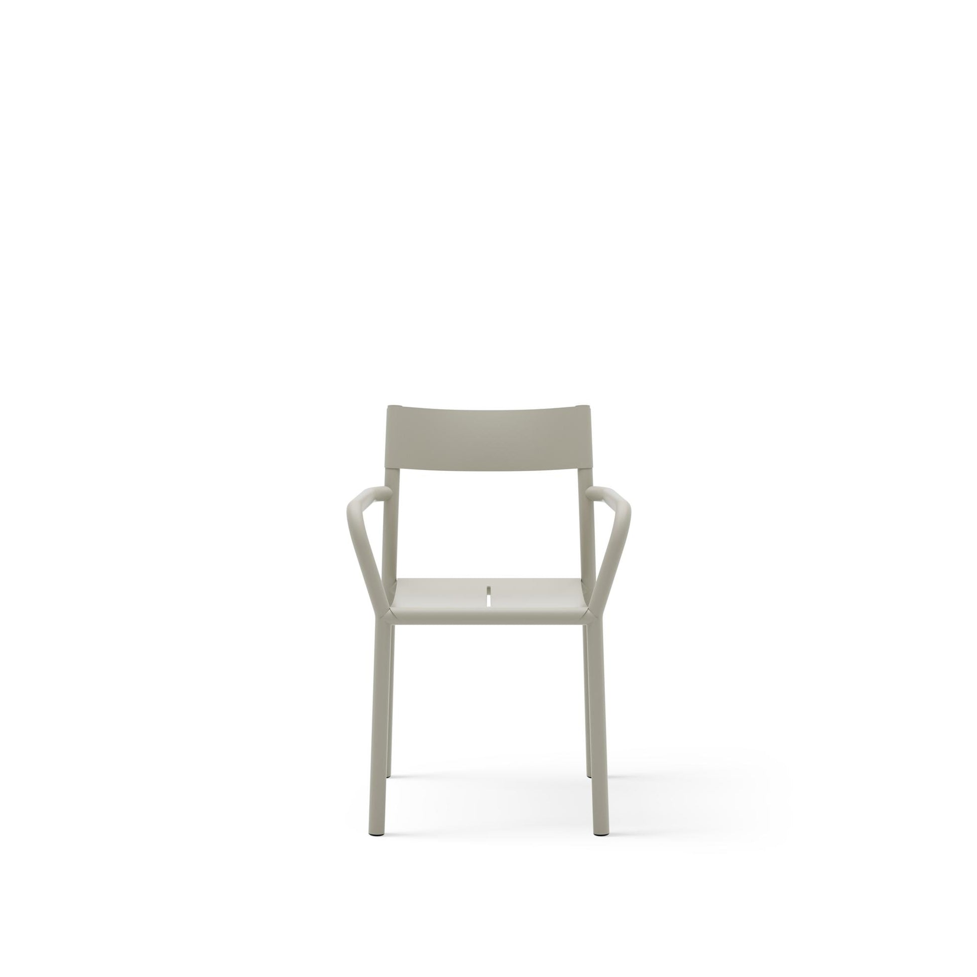 May Outdoor Chair with Armrests by NEW WORKS #Light Gray