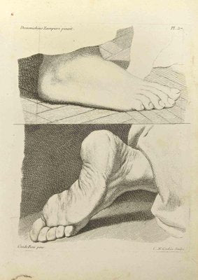 Nicholas Cochin after Guido Reni, Anatomy Studies, Etching, 1755-ZCI-2029338