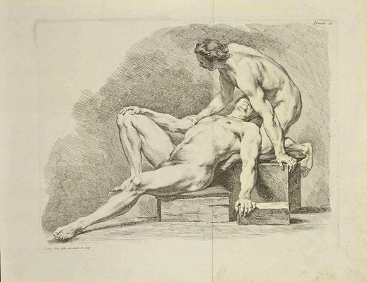 Nicholas Cochin, Two Nudes, Etching, 1755-ZCI-2029579