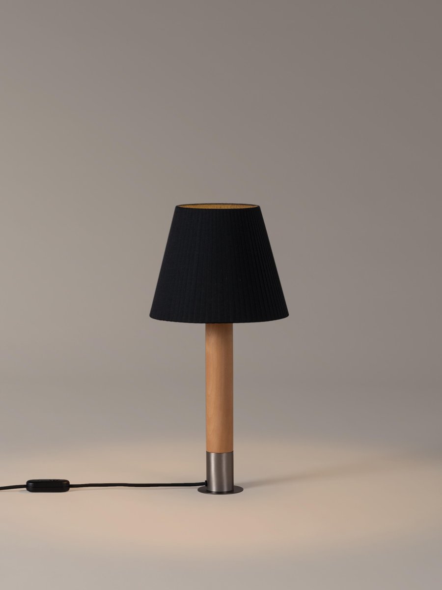 Nickel and Black Básica M1 Table Lamp by Santiago Roqueta for Santa & Cole