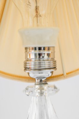 Nickel and Glass Table Lamp with Fabric Shade from Bakalowits & Söhne, Vienna, 1950s-SPD-1751790