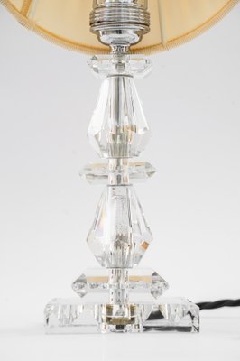 Nickel and Glass Table Lamp with Fabric Shade from Bakalowits & Söhne, Vienna, 1950s-SPD-1751790