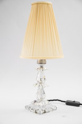 Nickel and Glass Table Lamp with Fabric Shade from Bakalowits & Söhne, Vienna, 1950s-SPD-1751790