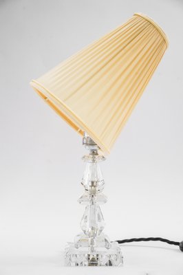 Nickel and Glass Table Lamp with Fabric Shade from Bakalowits & Söhne, Vienna, 1950s-SPD-1751790