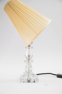 Nickel and Glass Table Lamp with Fabric Shade from Bakalowits & Söhne, Vienna, 1950s-SPD-1751790