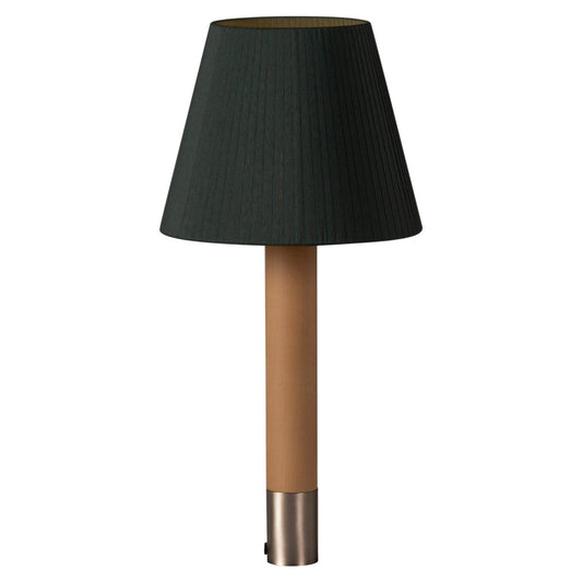 Nickel and Green Básica M1 Table Lamp by Santiago Roqueta for Santa & Cole