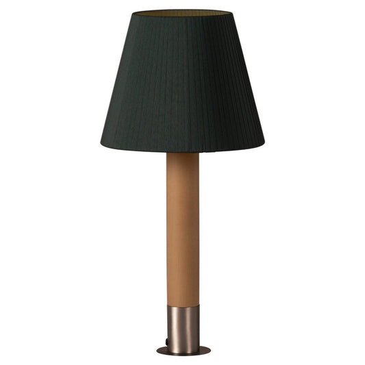 Nickel and Green Básica M1 Table Lamp by Santiago Roqueta for Santa & Cole