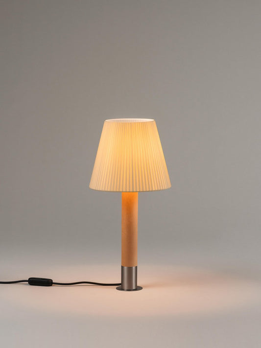 Nickel and Natural Básica M1 Table Lamp by Santiago Roqueta for Santa & Cole