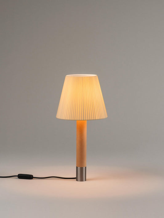 Nickel and Natural Básica M1 Table Lamp by Santiago Roqueta for Santa & Cole