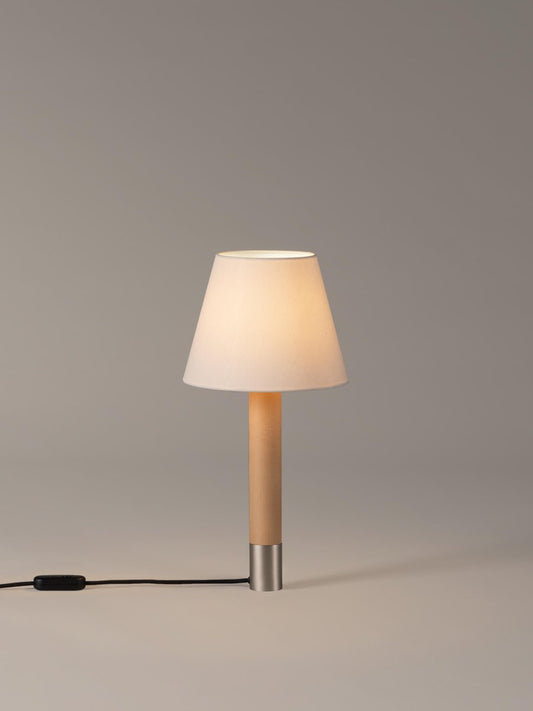 Nickel and White Básica M1 Table Lamp by Santiago Roqueta for Santa & Cole