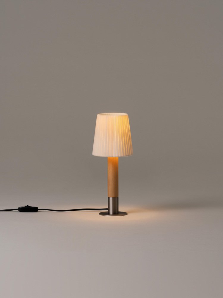 Nickel Básica Mínima Table Lamp by Santiago Roqueta for Santa & Cole