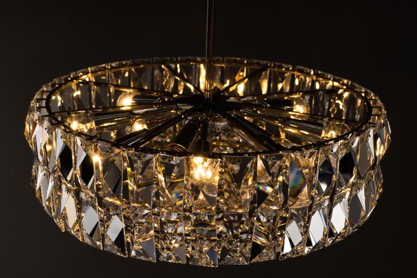 Nickel Crystal Chandelier from Bakalowits & Söhne, 1950s-SPD-734246