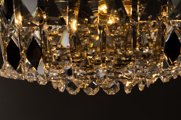 Nickel Crystal Chandelier from Bakalowits & Söhne, 1950s-SPD-734246