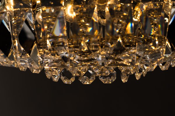 Nickel Crystal Chandelier from Bakalowits & Söhne, 1950s-SPD-734246