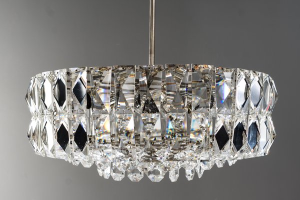 Nickel Crystal Chandelier from Bakalowits & Söhne, 1950s-SPD-734246