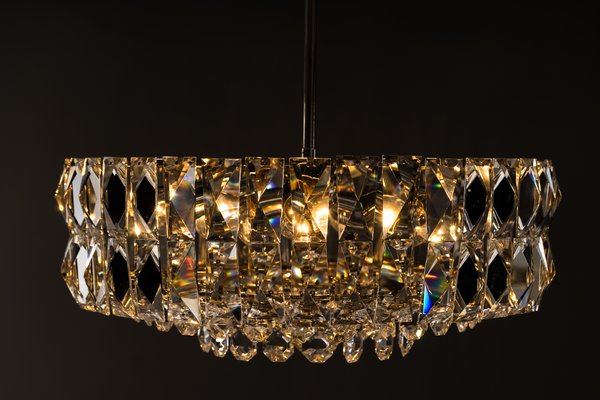 Nickel Crystal Chandelier from Bakalowits & Söhne, 1950s-SPD-734246