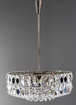 Nickel Crystal Chandelier from Bakalowits & Söhne, 1950s-SPD-734246