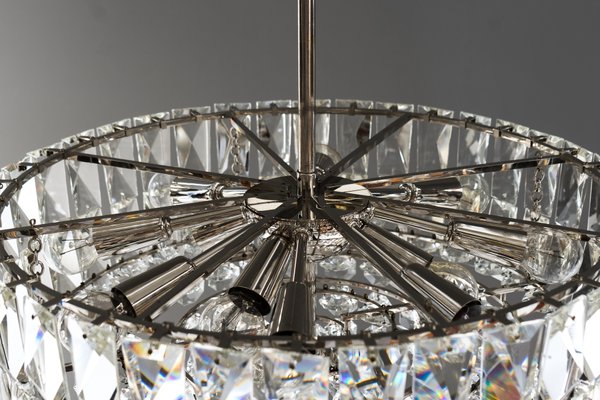 Nickel Crystal Chandelier from Bakalowits & Söhne, 1950s-SPD-734246