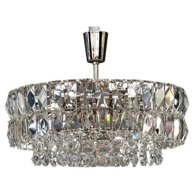 Nickel Crystal Chandelier from Bakalowits & Söhne, 1950s-SPD-1226546