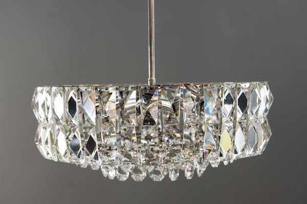 Nickel Crystal Chandelier from Bakalowits & Söhne, 1950s-SPD-734246