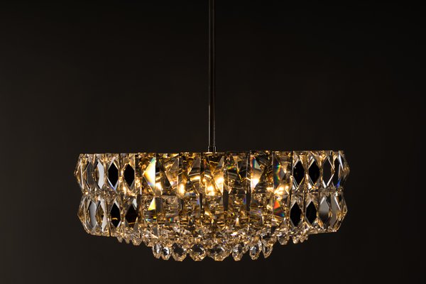 Nickel Crystal Chandelier from Bakalowits & Söhne, 1950s-SPD-734246