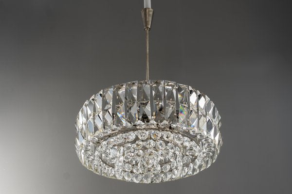 Nickel Crystal Chandelier from Bakalowits & Söhne, 1950s-SPD-734246