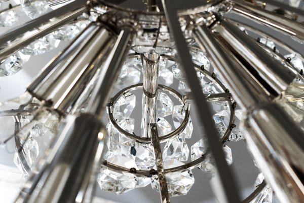 Nickel Crystal Chandelier from Bakalowits & Söhne, 1950s-SPD-734246