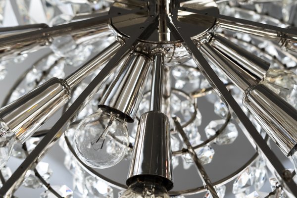 Nickel Crystal Chandelier from Bakalowits & Söhne, 1950s-SPD-734246