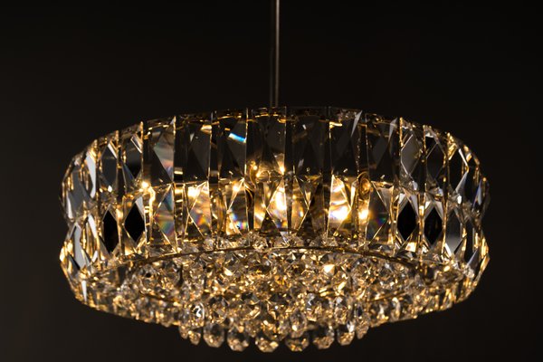 Nickel Crystal Chandelier from Bakalowits & Söhne, 1950s-SPD-734246