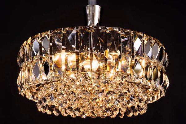 Nickel Crystal Chandelier from Bakalowits & Söhne, 1950s-SPD-1226546