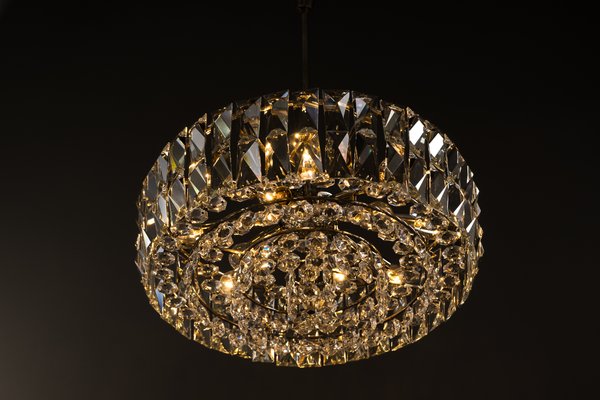 Nickel Crystal Chandelier from Bakalowits & Söhne, 1950s-SPD-734246