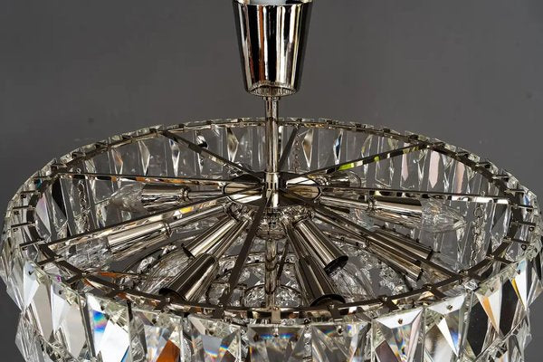 Nickel Crystal Chandelier from Bakalowits & Söhne, 1950s-SPD-1226546