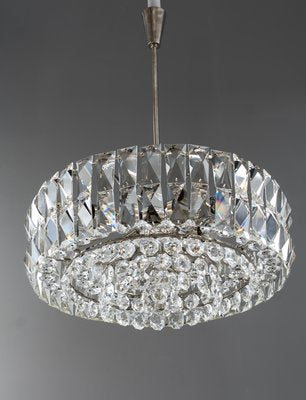 Nickel Crystal Chandelier from Bakalowits & Söhne, 1950s-SPD-734246