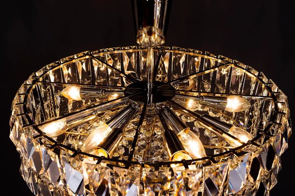 Nickel Crystal Chandelier from Bakalowits & Söhne, 1950s-SPD-1226546