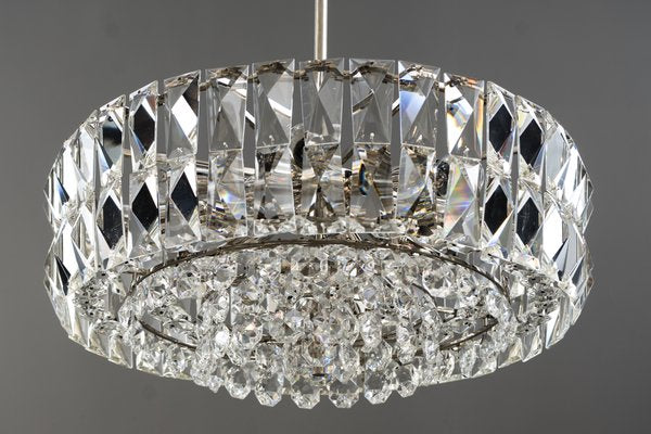 Nickel Crystal Chandelier from Bakalowits & Söhne, 1950s-SPD-734246