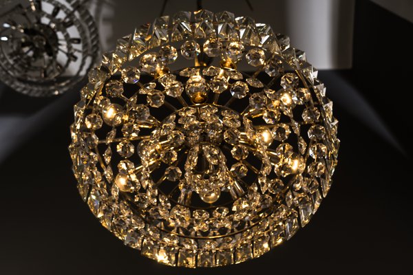 Nickel Crystal Chandelier from Bakalowits & Söhne, 1950s-SPD-734246