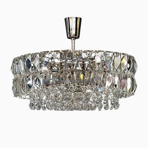 Nickel Crystal Chandelier from Bakalowits & Söhne, 1950s-SPD-1226546