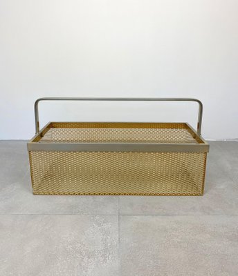 Nickel & Netting Acrylic Magazine Holder Rack, Italy, 1970s-LYQ-1171690