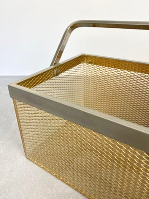 Nickel & Netting Acrylic Magazine Holder Rack, Italy, 1970s-LYQ-1171690