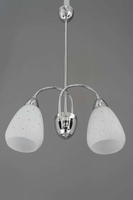 Nickel Pendant with Glass Shades, Vienna, 1950s-SPD-1010305