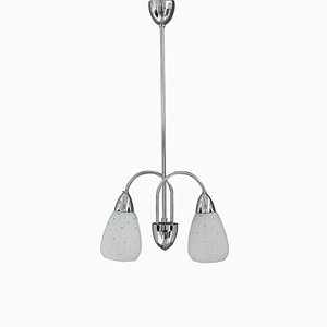 Nickel Pendant with Glass Shades, Vienna, 1950s-SPD-1010305