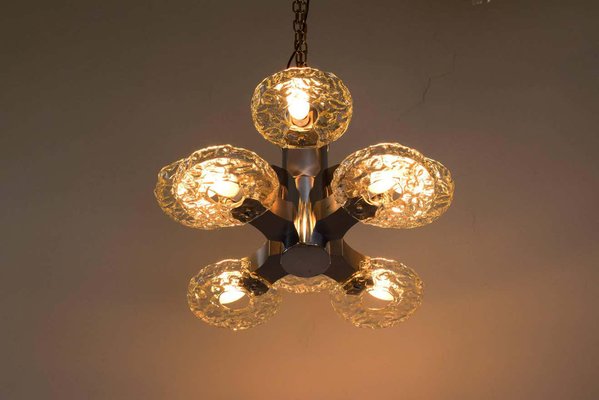 Nickel-Plated 8-Arm Chandelier, 1960s-SPD-975890