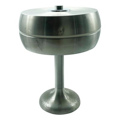 Nickel-Plated Aluminum Table Lamp, Italy, 1960s-YUW-882725