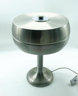 Nickel-Plated Aluminum Table Lamp, Italy, 1960s-YUW-882725