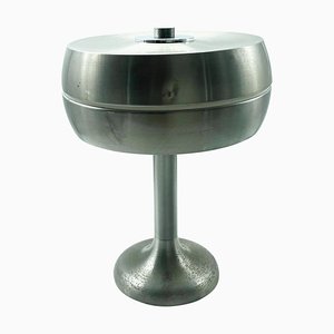 Nickel-Plated Aluminum Table Lamp, Italy, 1960s-YUW-882725