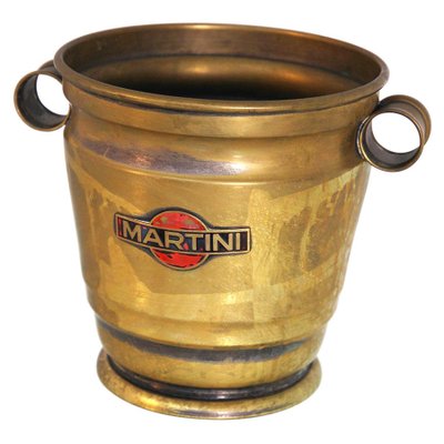 Nickel-Plated Brass Martini Ice Bucket with Original Logo-RCE-1099766