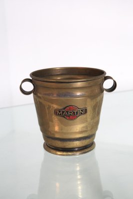 Nickel-Plated Brass Martini Ice Bucket with Original Logo-RCE-1099766