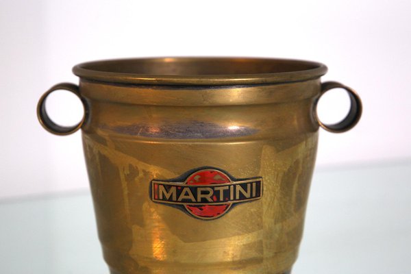 Nickel-Plated Brass Martini Ice Bucket with Original Logo-RCE-1099766