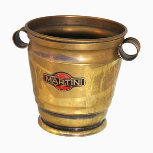 Nickel-Plated Brass Martini Ice Bucket with Original Logo-RCE-1099766