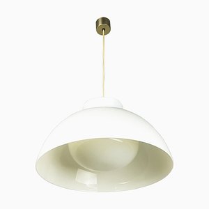 Nickel Plated Brass & White Methacrylate 4006 Pendant Lamp by A. & P.G. Castiglioni for Kartell, 1959-RD-1819967